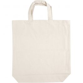 Tas met bodemvouw, afm 39x44x10 cm, 310 gr, licht naturel, 1 stuk [HOB-49904]