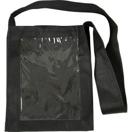 Tas met plastic voorkant, afm 40x34x8 cm, zwart, 1 stuk [HOB-49981]