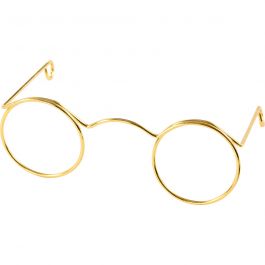 Bril, B: 60 mm, gatgrootte 21 mm, goud, 10 stuk/ 1 doos [HOB-500311]