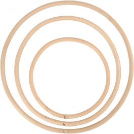 Bamboe ring, d 15,3+20,3+25,5 cm, 3 stuk/ 1 set [HOB-50238]