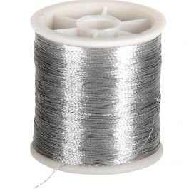 Naaigaren, dikte 0,15 mm, zilver, 100 m/ 1 rol [HOB-514640]