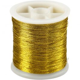 Naaigaren, dikte 0,15 mm, goud, 100 m/ 1 rol [HOB-514650]