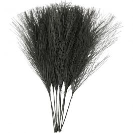Kunstveren, L: 15 cm, B: 8 cm, zwart, 10 stuk/ 1 doos [HOB-518059]
