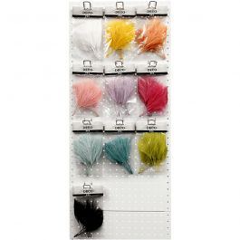 Kunstveren, L: 15 cm, B: 8 cm, diverse kleuren, 10x10 doos/ 1 doos [HOB-51807]
