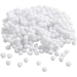 Pom-poms, d 5 mm, wit, 550 stuk/ 1 doos [HOB-51852]