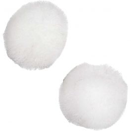 Pom-poms, d 15 mm, wit, 200 stuk/ 1 doos [HOB-51856]