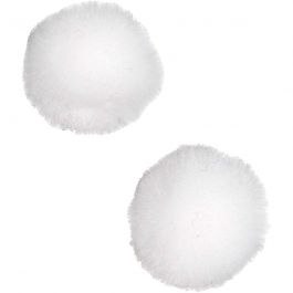 Pom-poms, d 20 mm, wit, 100 stuk/ 1 doos [HOB-51858]
