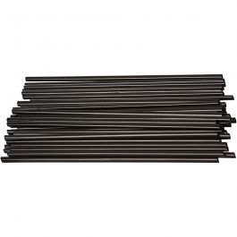 Constructie rietjes, zwart, L: 12,5 cm, d 3 mm, 800 stuk/ 1 doos [HOB-51932]