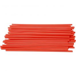 Constructie rietjes, rood, L: 12,5 cm, d: 3 mm, 800 stuk/ 1 doos [HOB-51933]