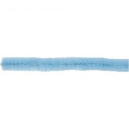 Chenille, L: 30 cm, dikte 15 mm, blauw, 15 stuk/ 1 doos [HOB-52105]