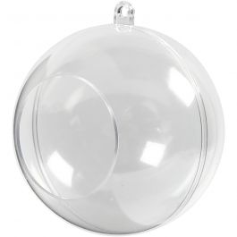 Deco ballen met opening, d 8 cm, gatgrootte 4,5 cm, 5 stuk/ 1 doos [HOB-52139]