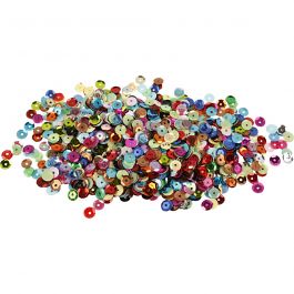 Pailletten, rond, afm 6 mm, 100 gr/ 1 doos [HOB-52230]