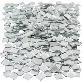 Spiegel mozaiek tegels, afm 10x10 mm, dikte 2 mm, 500 stuk/ 1 doos [HOB-52293]