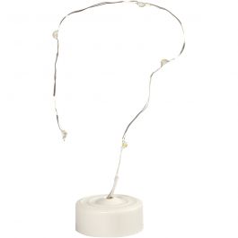 LED lichtslinger, L: 27 cm, zilver, 1 stuk [HOB-52355]
