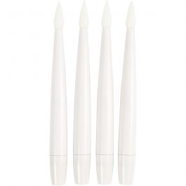LED Kerstboomlampjes, H: 15,5 cm, d 14 mm, 4 stuk/ 1 doos [HOB-52363]