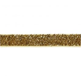 Lint, B: 10 mm, goud, 5 m/ 1 rol [HOB-52444]