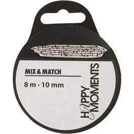 Satijnlint, B: 10 mm, zandkleur, 8 m/ 1 rol [HOB-524606]