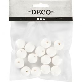 Ballen, d 20 mm, wit, 15 stuk/ 1 doos [HOB-540030]