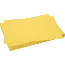 Karton, vel 50x70 cm, 270 gr, sun yellow, 10 vel/ 1 doos [HOB-540914]