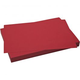 Karton, vel 50x70 cm, 270 gr, kerstrood, 10 vel/ 1 doos [HOB-540936]