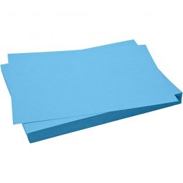 Karton, vel 50x70 cm, 270 gr, blauw, 10 vel/ 1 doos [HOB-540952]