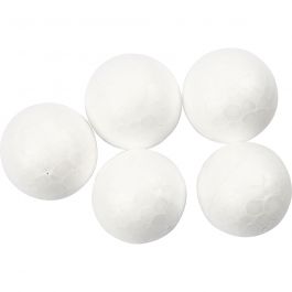 Ballen, d 2 cm, wit, 200 stuk/ 1 doos [HOB-543000]