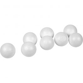 Ballen, d 4 cm, wit, 100 stuk/ 1 doos [HOB-543022]