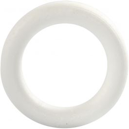 Ring, afm 12 cm, dikte 20 mm, wit, 1 stuk [HOB-54316]
