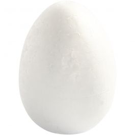Eieren, H: 8 cm, wit, 5 stuk/ 1 doos [HOB-543240]