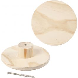 Kapstok, rond, D: 4,5 cm, d 15 cm, 1 stuk [HOB-54407]