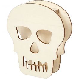 Schedel, Schedel of doodskop, H: 13,5 cm, D: 3 cm, B: 11,5 cm, 1 stuk [HOB-54415]