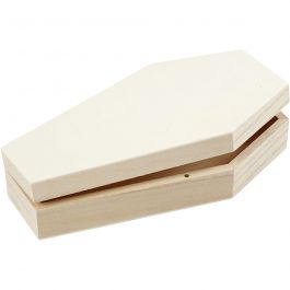 Doodskist met magnetisch slot, H: 4 cm, L: 18 cm, B: 10 cm, 1 stuk [HOB-54417]