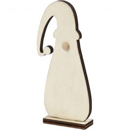 Kerstkabouter, H: 10 cm, D: 1,5 cm, B: 4,5 cm, dikte 3 mm, 3 stuk/ 1 doos [HOB-54467]
