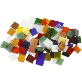 Glas mozaiek tegels, afm 10x10 mm, dikte 3 mm, 454 gr/ 1 doos [HOB-55553]