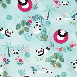 Inpakpapier, Panda, B: 50 cm, 80 gr, 100 m/ 1 rol [HOB-55643174]