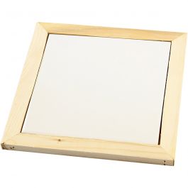 Onderzetter met houten lijst, afm 15x15 cm, 10 stuk/ 1 doos [HOB-556551]