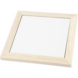 Onderzetter met houten lijst, afm 18,5x18,5x1,16 cm, 1 stuk [HOB-556560]