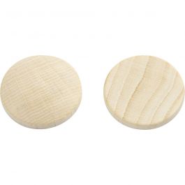 Houten knopen, d 25 mm, dikte 5 mm, 150 stuk/ 1 doos [HOB-56652]