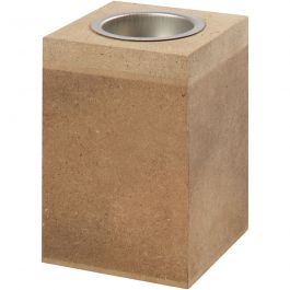 Waxinelichthouder, H: 10 cm, afm 7x7 cm, 1stuk/ 1 stuk [HOB-56718]