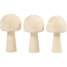 Paddestoel , H: 5,2 cm, d 2,9 cm, 3 stuk/ 1 doos [HOB-56935]