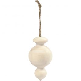 Puntige Kerstbal , H: 7,5 cm, d 4 cm, 1 stuk [HOB-58057]