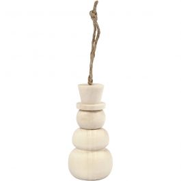 Sneeuwpop, H: 7,8 cm, d 3,3 cm, 1 stuk [HOB-58060]