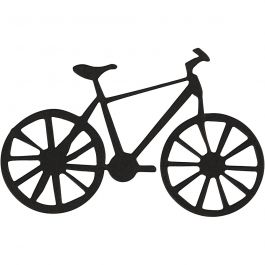 Label, fiets, afm 77x48 mm, zwart, 10 stuk/ 1 doos [HOB-586039]
