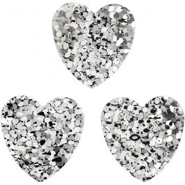Pailletten, afm 15 mm, zilver, 10 gr/ 1 doos [HOB-589018]