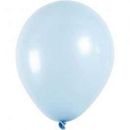 Ballonnen, rond, d 23 cm, lichtblauw, 10 stuk/ 1 doos [HOB-59161]