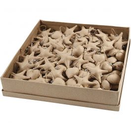 Kerst assortiment, afm 5+8 cm, 120 stuk/ 1 doos [HOB-59235]
