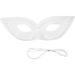 Masker, H: 7 cm, B: 20 cm, wit, 12 stuk/ 1 doos [HOB-59247]