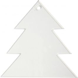 Acryl hangers, kerstboom, H: 8 cm, dikte 2 mm, 5 stuk/ 1 doos [HOB-592980]