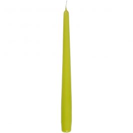 Kaars, H: 24,5 cm, d 2,2 cm, lime groen, 4 stuk/ 1 doos [HOB-597007]