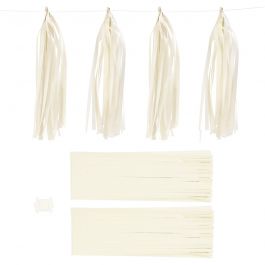 Tassels, afm 12x35 cm, 14 gr, off-white, 12 stuk/ 1 doos [HOB-599821]